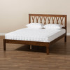 Baxton Studio Malene Mid-Century Walnut Finished Wood Queen Size Platform Bed 159-9609